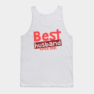 'Best Husband Since 2001' Sweet Wedding Anniversary Gift Tank Top